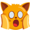 Weary Cat Face emoji on Messenger